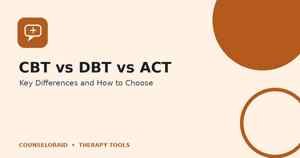 Comparison of CBT DBT and ACT therapy approaches