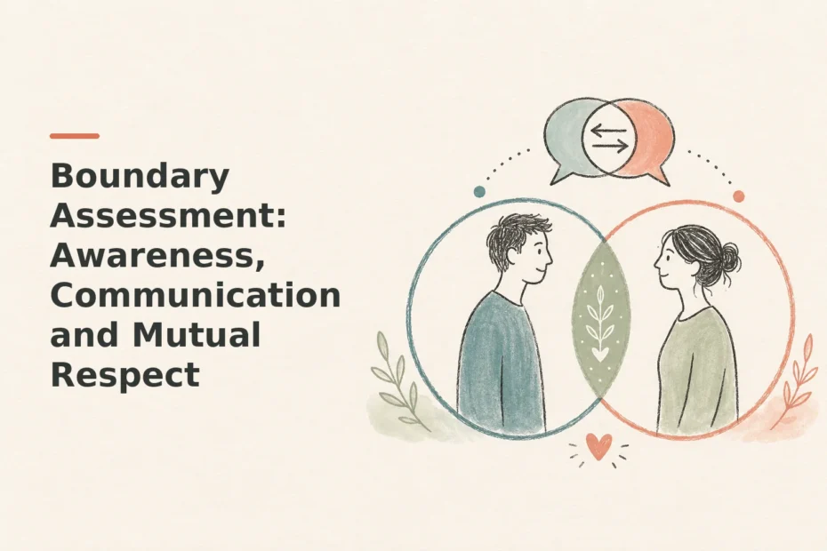 Minimalist doodle for Boundary Assessment: Awareness, Communication and Mutual Respect