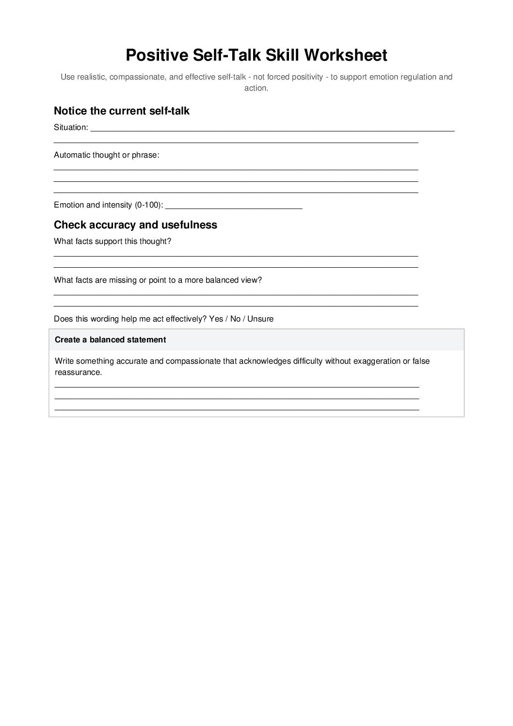 Worksheet first-page preview