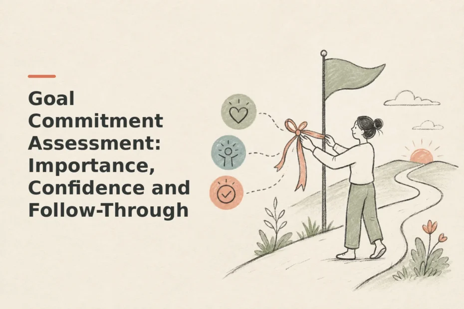 Minimalist doodle for Goal Commitment Assessment: Importance, Confidence and Follow-Through