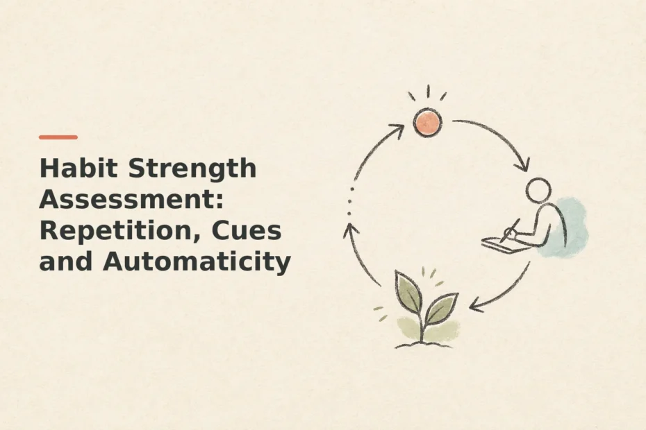 Minimalist doodle for Habit Strength Assessment: Repetition, Cues and Automaticity