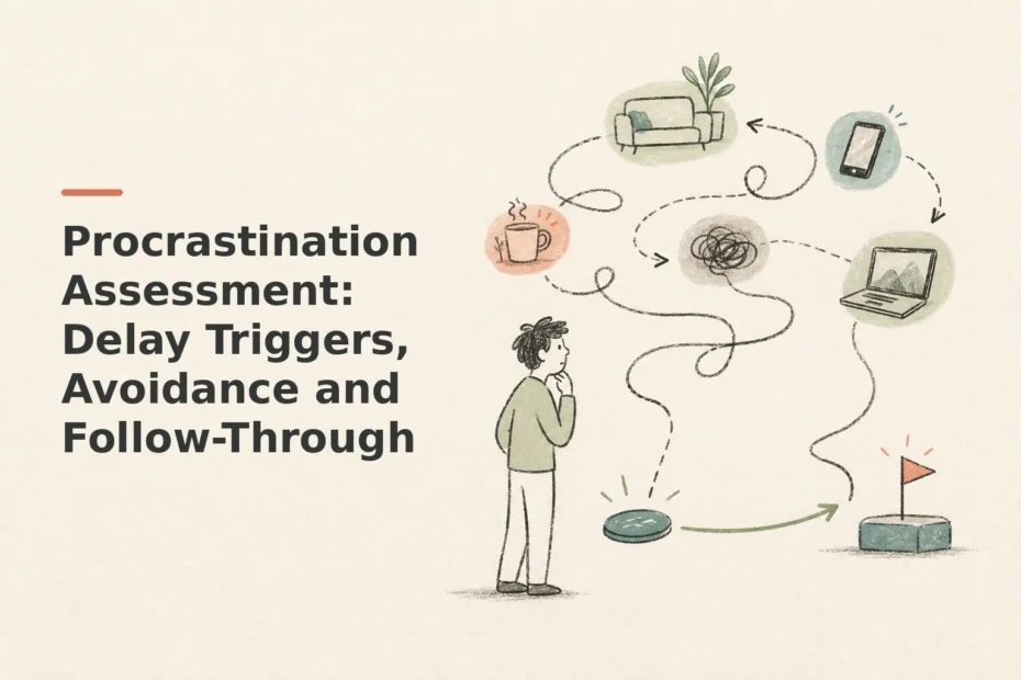Minimalist doodle for Procrastination Assessment: Delay Triggers, Avoidance and Follow-Through